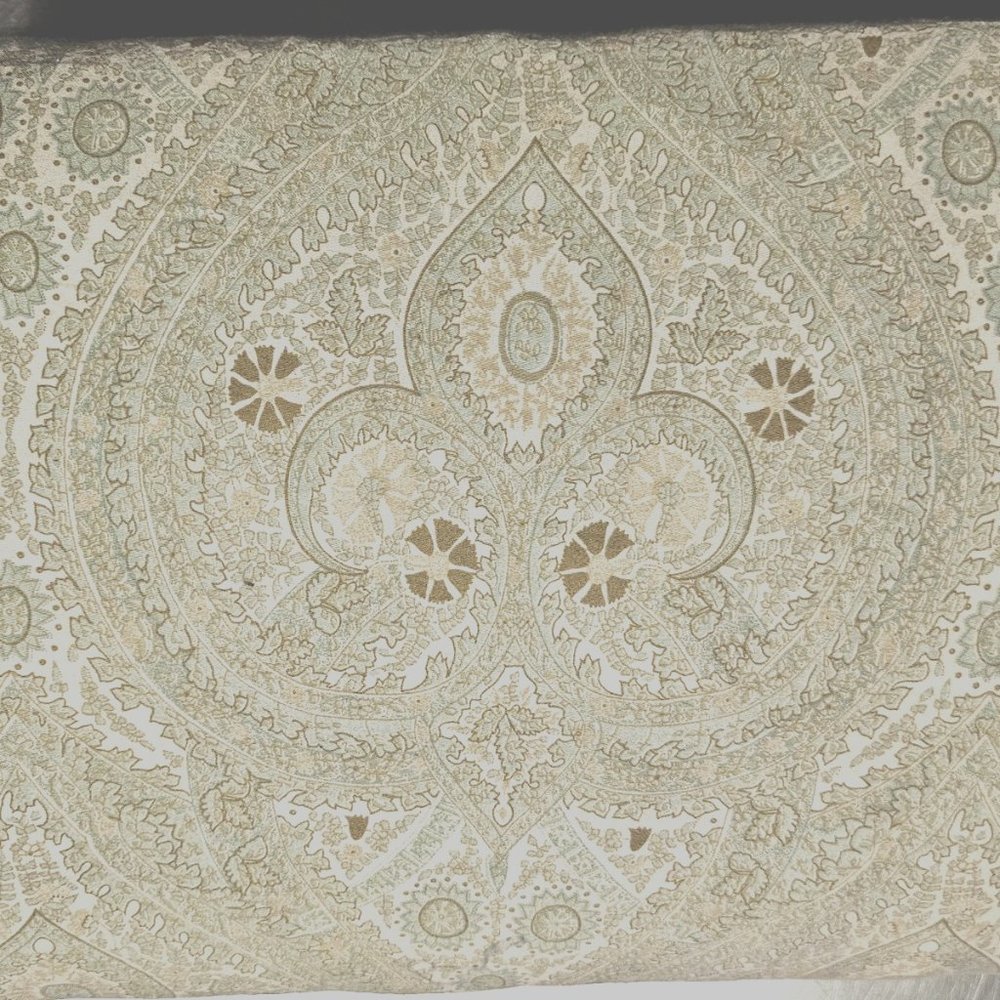 Restoration Hardware KING DUVET Italian Cypress Paisley Taupe Beige Made / Italy